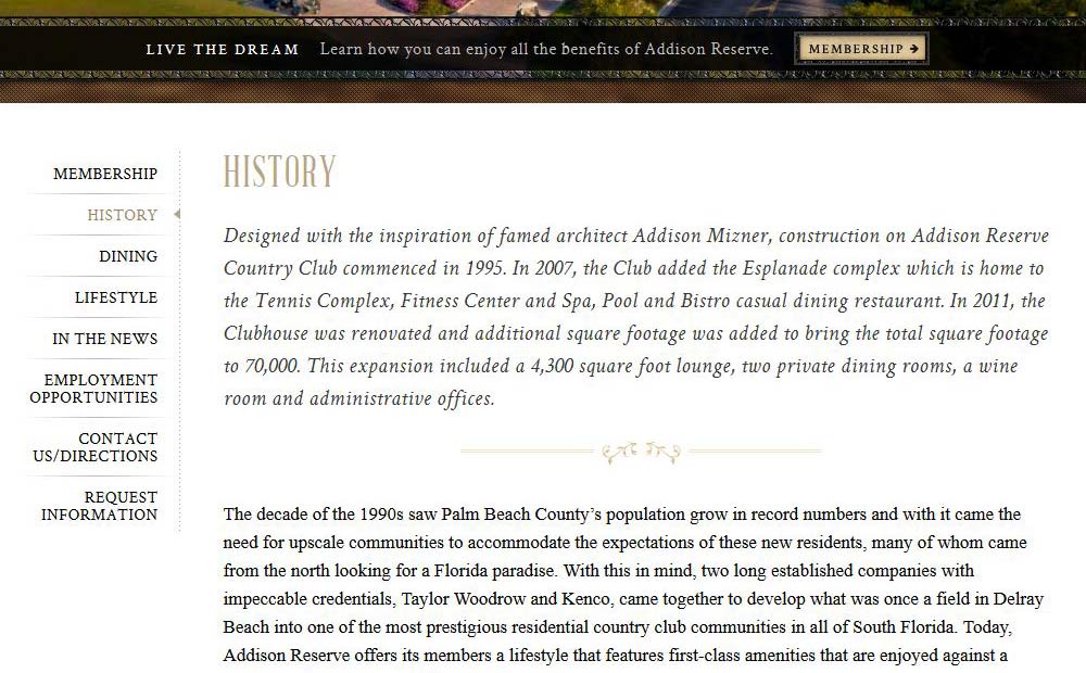 An image of a blockquote on the history page, showing the traditional feel of the typography.