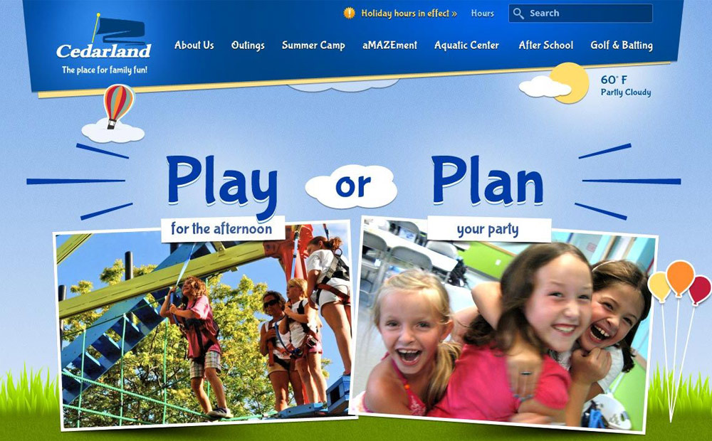 Customized banner with Play or Plan calls to action.