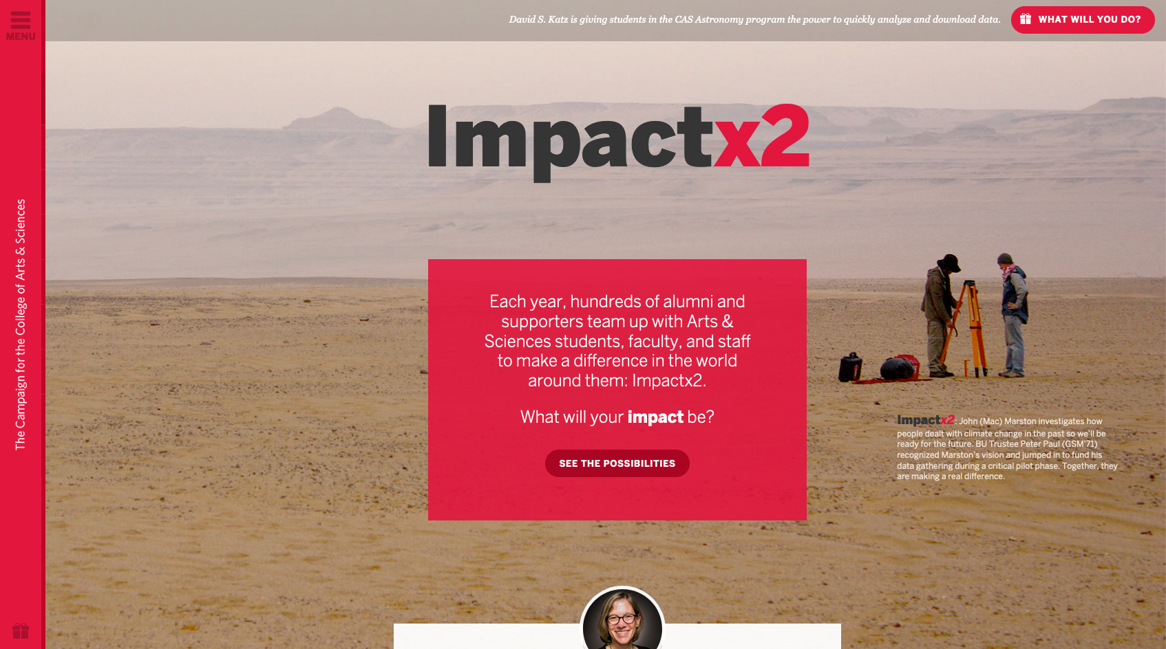 Impactx2 homepage.